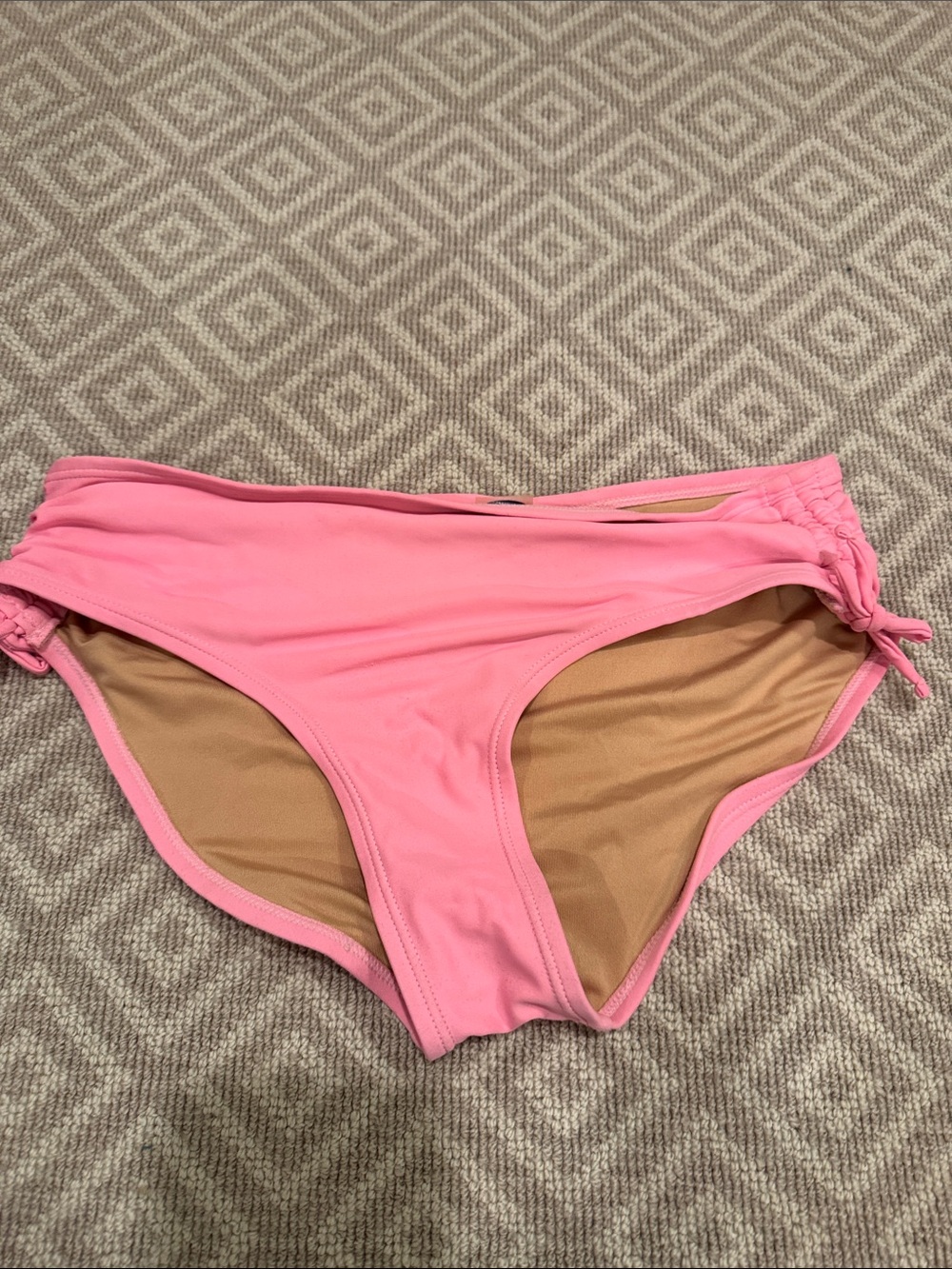 Women's Pink Ruched Side Bikini Bottom - Swim